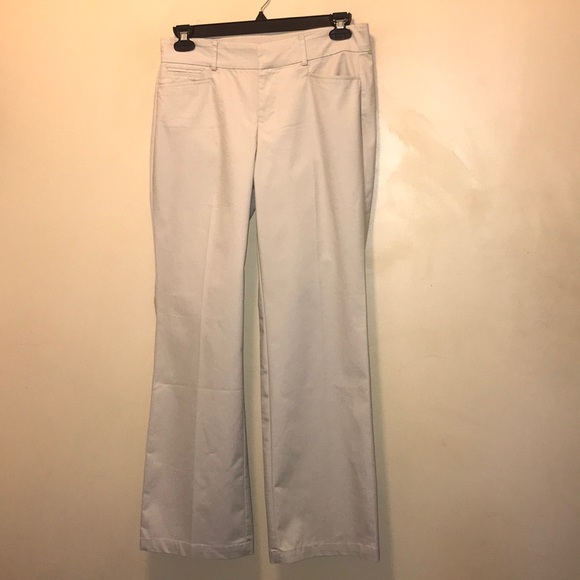 khaki flat front pants